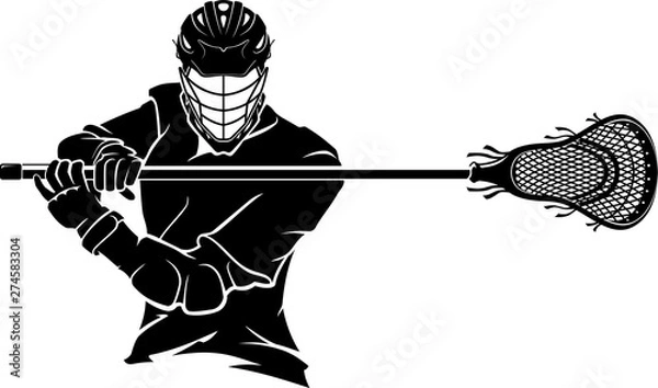 Obraz Lacrosse Pose Front View