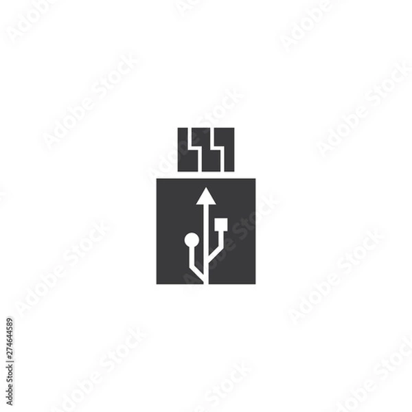 Obraz USB data transfer logo vector