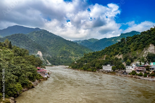 Obraz Ganges river in Rishikesh, India