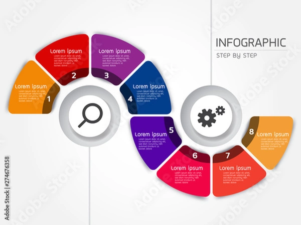 Obraz Step process elements infographic