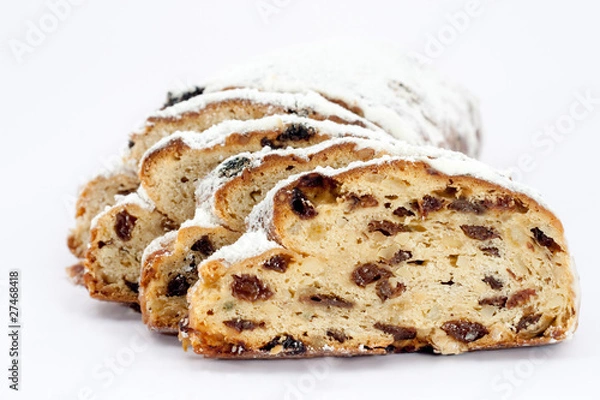 Fototapeta Stollen auf weissem Hintergrund