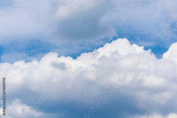 Obraz blue sky with white clouds