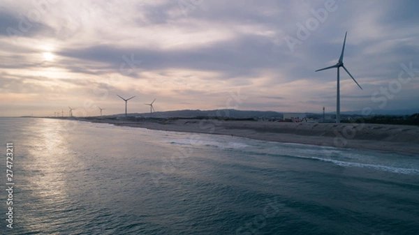Fototapeta 風力発電・空撮