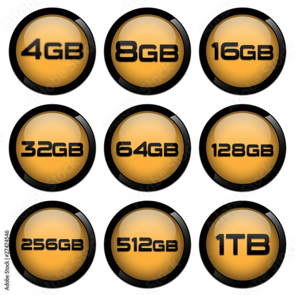 Obraz Storage Capacity Badges