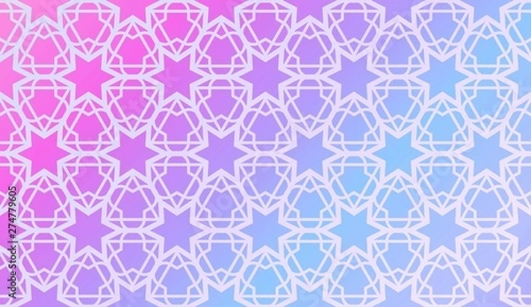 Fototapeta Decorative Pattern With Triangles Style. Blurred Gradient Background. Bright Color. For Banner Template, Flyer, Invitation Card. Vector Illustration