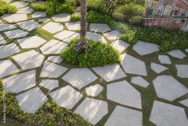 Fototapeta Texture or pattern of paving walkway.