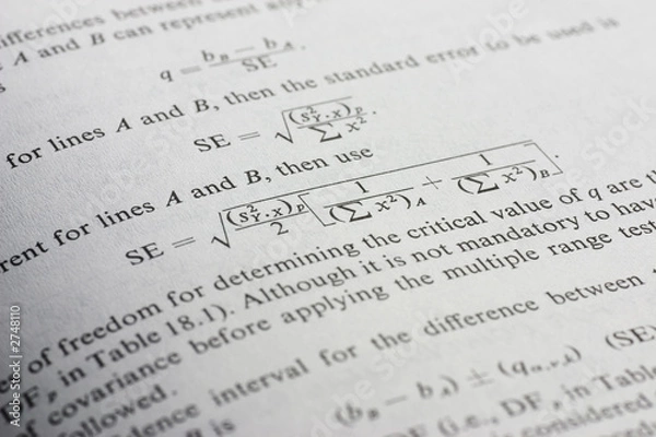 Fototapeta mathematical formula