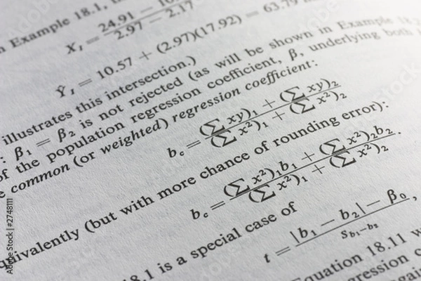Fototapeta statistical formula