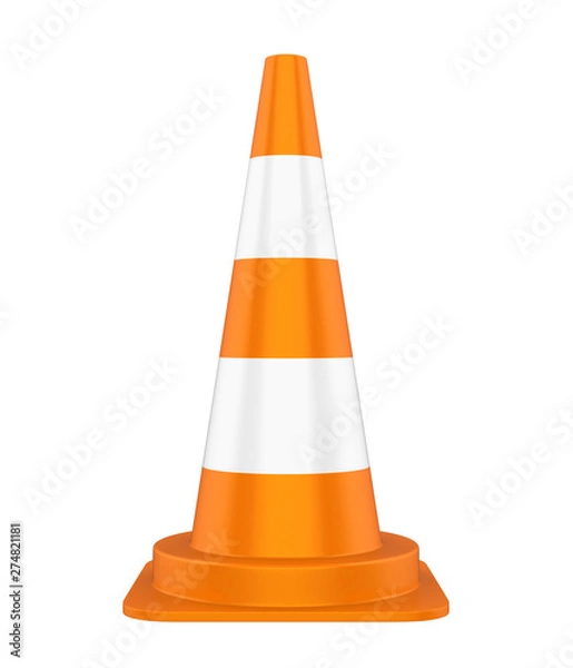 Fototapeta Traffic Cone Isolated