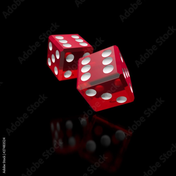 Obraz two red dices