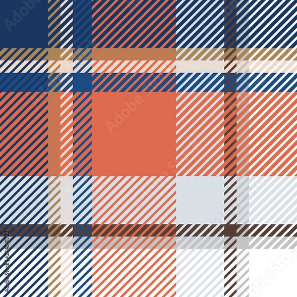 Fototapeta Plaid or tartan vector is background or texture in many color