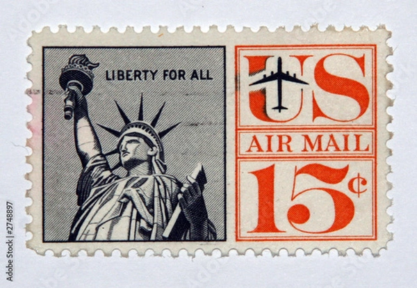 Obraz us air mail stamp