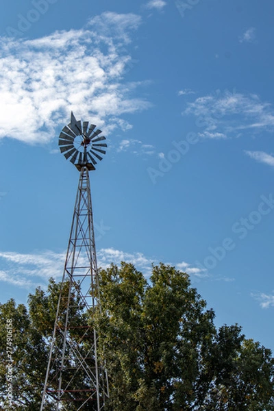 Obraz Rural windmill background