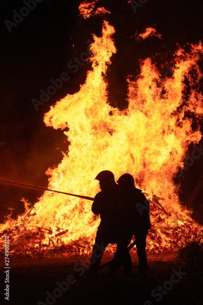 Obraz pompier flammes