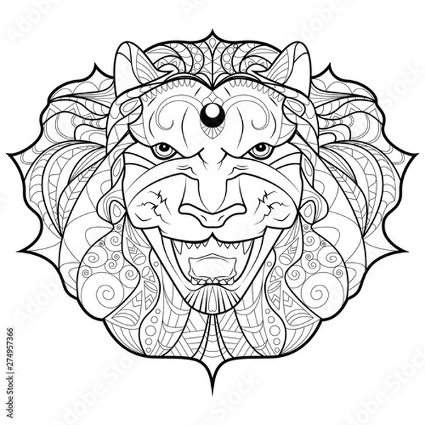 Obraz Lion. Coloring