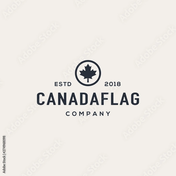 Fototapeta Maple leaf logo design concept. Universal maple leaf logo.