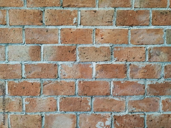 Obraz close up wall made form red brick..