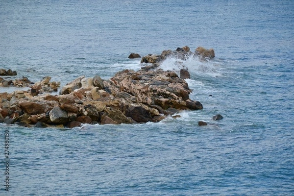 Obraz The Aegean Sea off the coast of Cape of Sounion in Greece