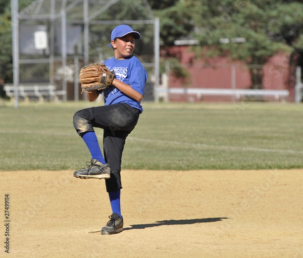Obraz little league baseball pitcher