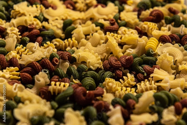 Obraz multi-colored dry pasta