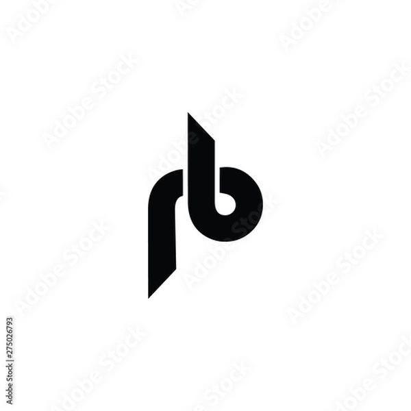 Obraz initial letter rb logo vector