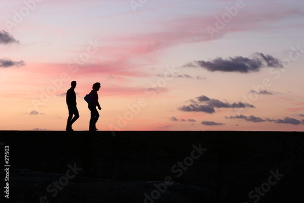 Obraz promeneur sur une jetée