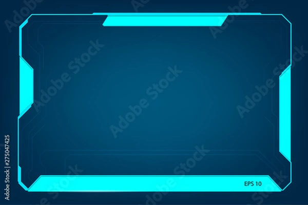 Obraz Technology frame on dark blue background.