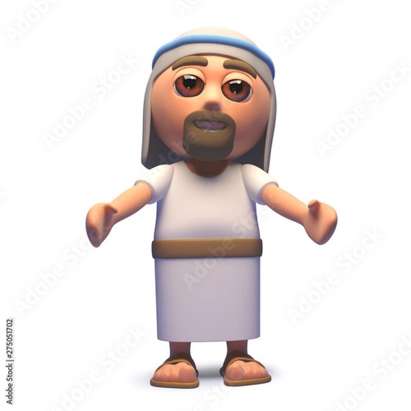 Obraz Jesus Christ the saviour with arms beckoning, 3d illustration