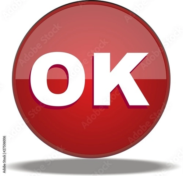 Fototapeta bouton ok