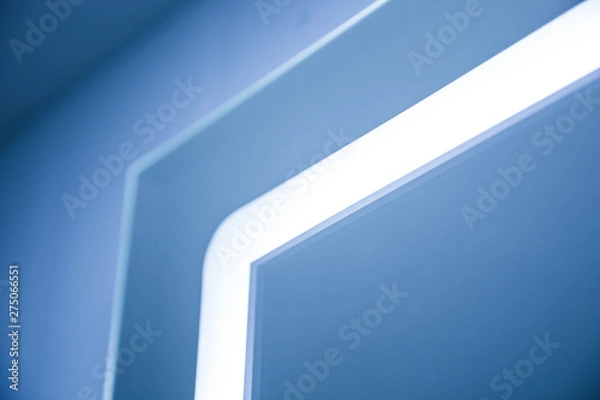 Fototapeta Mirror with the LED light. Background close-up
