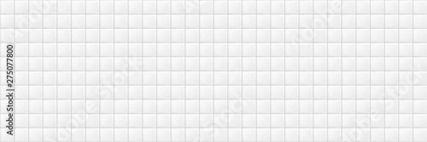 Fototapeta Seamless Vector White Tiles Pattern