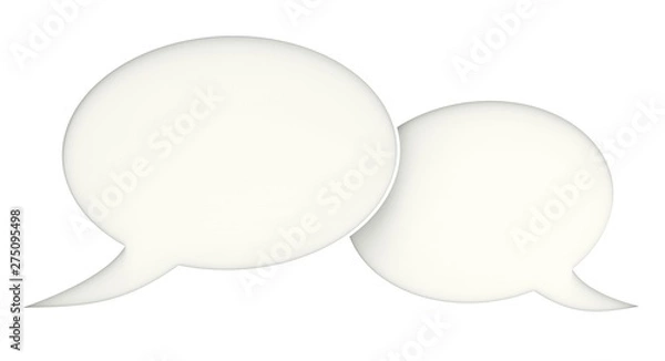 Fototapeta Two blank speech bubble sign.