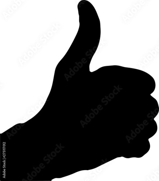 Fototapeta Illustration of thumb up gesture in vector