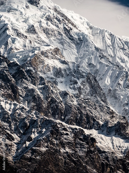 Obraz Himalayan Mountain Cliff Face, Annapurna South, Full Frame