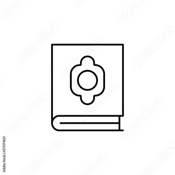 Fototapeta quran, death outline icon. detailed set of death illustrations icons. can be used for web, logo, mobile app, UI, UX