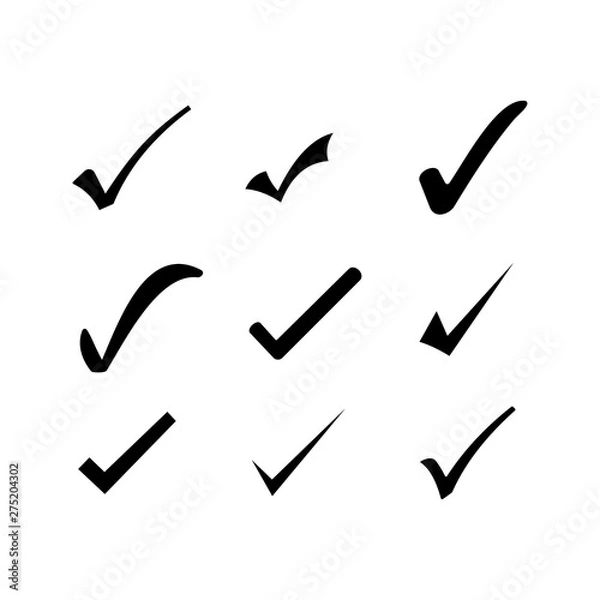 Fototapeta Check mark collection logo