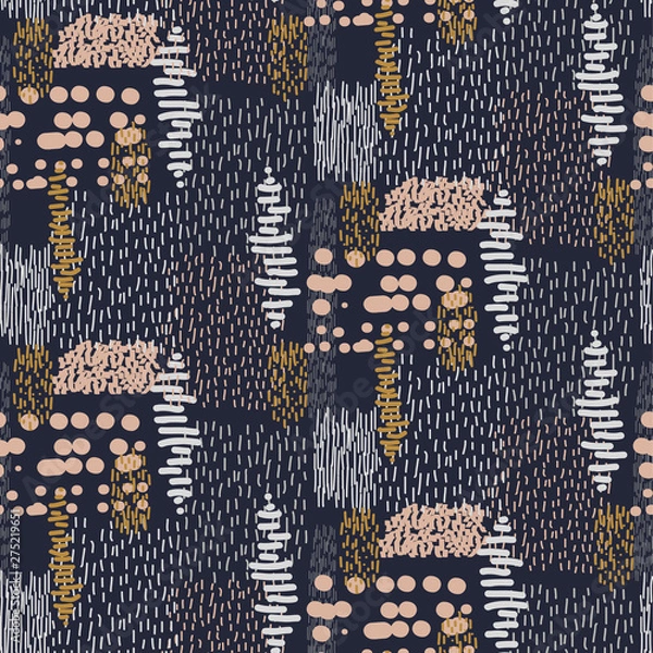 Fototapeta Stitch abstract texture repeat seamless vector pattern.