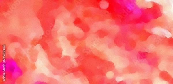 Fototapeta Abstract minimalistic watercolor design background. Colorful acrylic texture pattern in bright colors with wet effect. Elegant water paint on paper. Beautiful dreamy wallpaper.