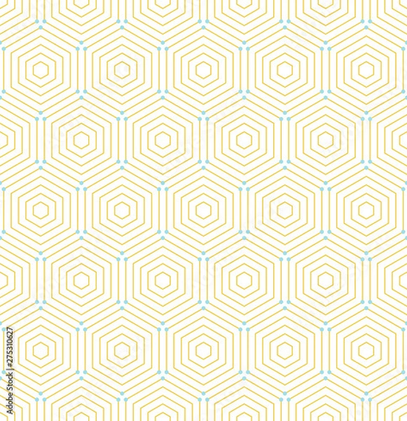 Obraz Geometric abstract hexagonal background. Geometric modern ornament. Seamless modern pattern