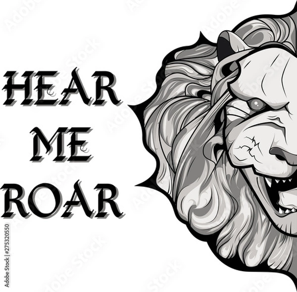 Obraz Lion. Hear me roar