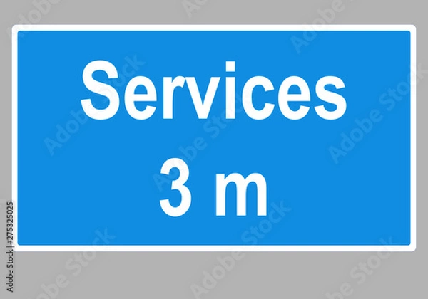 Obraz Destination tag next to There is a car maintenance service point.