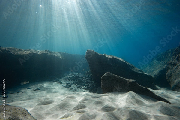 Fototapeta underwater light rays