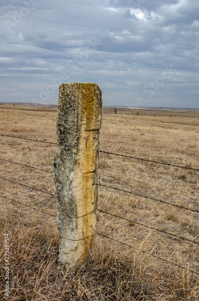 Obraz Limestone Fence Post