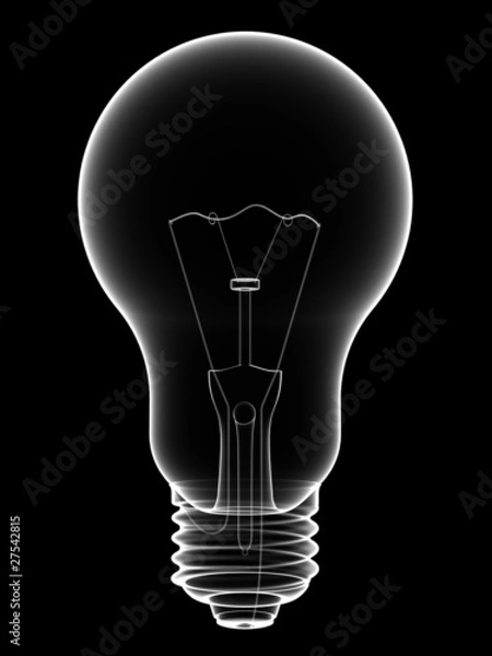 Obraz X-Ray lightbulb isolated on black