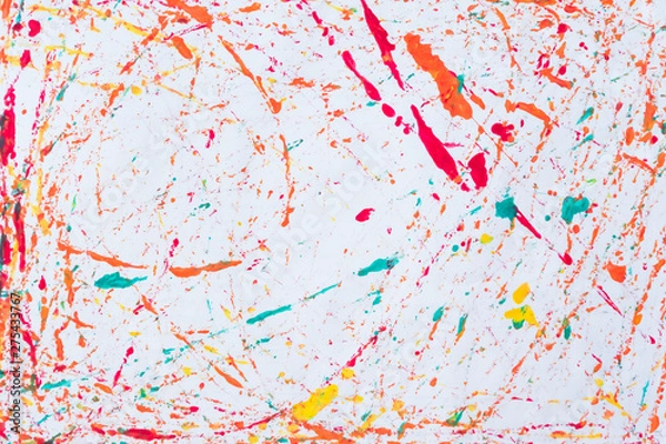 Fototapeta Abstract background and texture colorful of water color splash