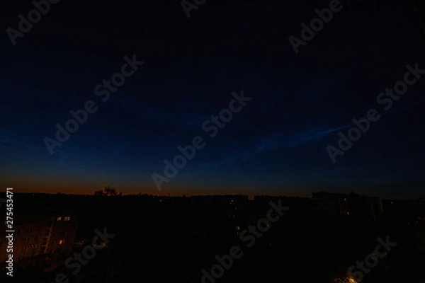 Obraz noctilucent clouds at night