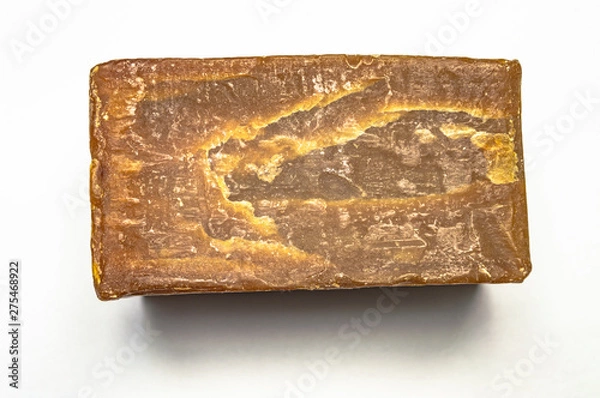 Obraz bar of organic household soap on a white background isolate