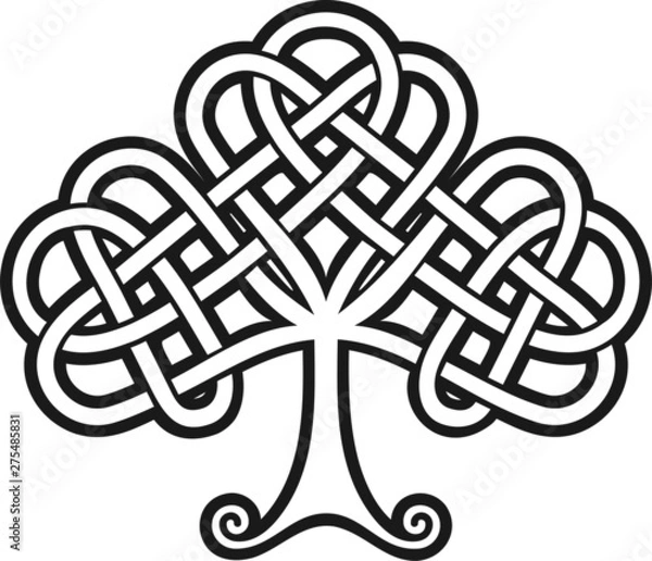 Obraz Koniczyna. Celtic Tattoo. Wektor