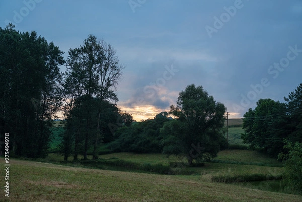 Obraz Bavarian Fields harvest at dawn