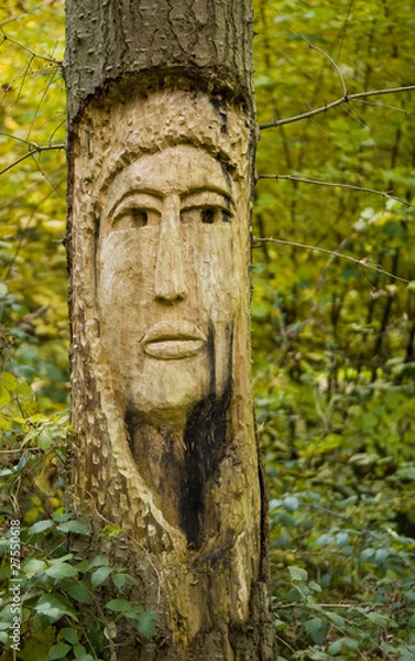 Obraz sculpture sur arbre